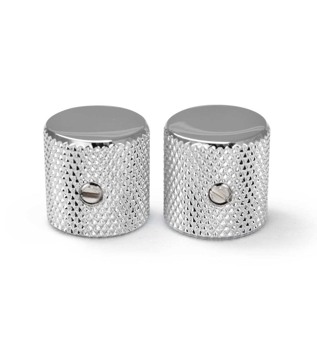 920D Custom Metal Knurled Chrome Flat Top Knobs for Tele® (2 Pack) - 9 920D Custom Metal Knurled Chrome Flat Top Knobs for Tele® (2 Pack) - 9