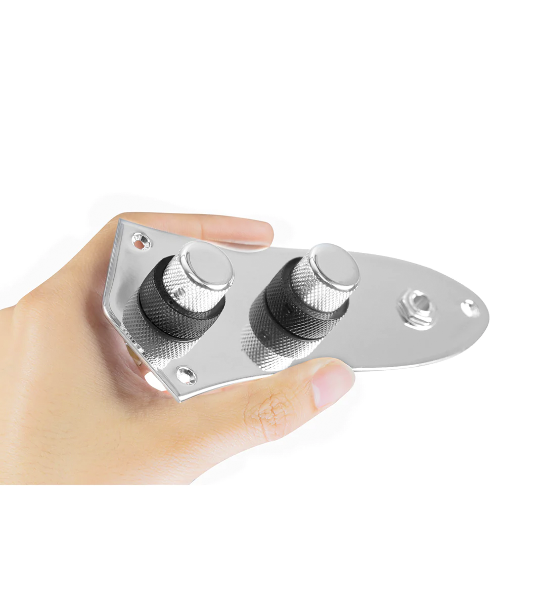 jazz bass control plate black knobs
