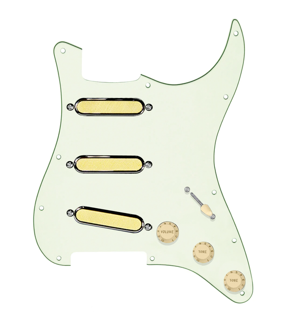 Gold Foil Loaded Pickguard for Stratocasters® - SLPG-GLDFL-AW-MGPG-S5W-BL-V