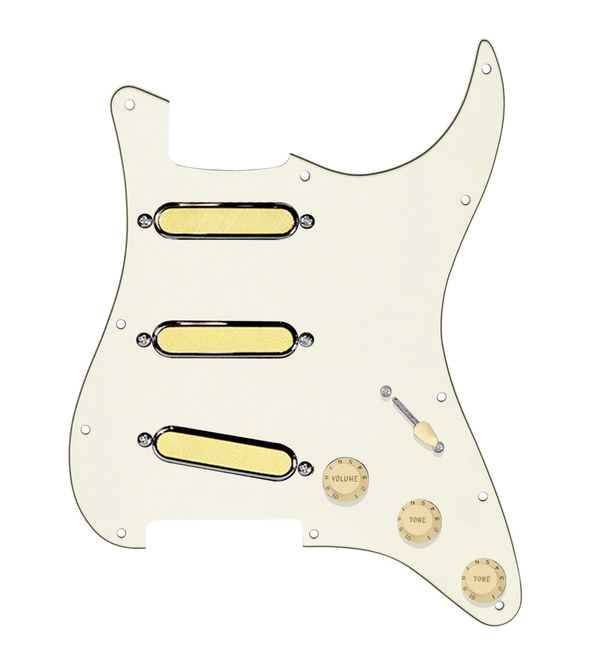 Gold Foil Loaded Pickguard for Stratocasters® - SLPG-GLDFL-AW-PPG-S5W-BL-V