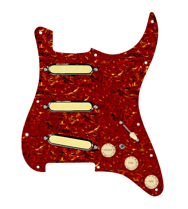 Gold Foil Loaded Pickguard for Stratocasters® - SLPG-GLDFL-AW-TPG-S7W-MT
