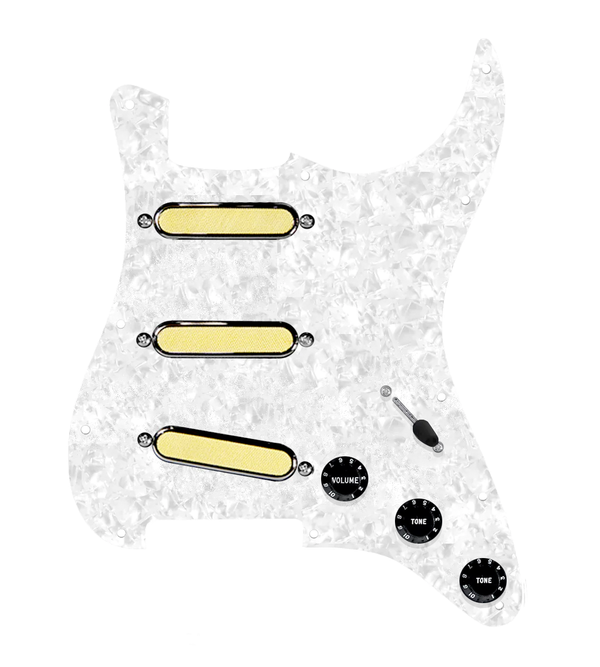Gold Foil Loaded Pickguard for Stratocasters® - SLPG-GLDFL-B-WPPG-S5W-BL-V