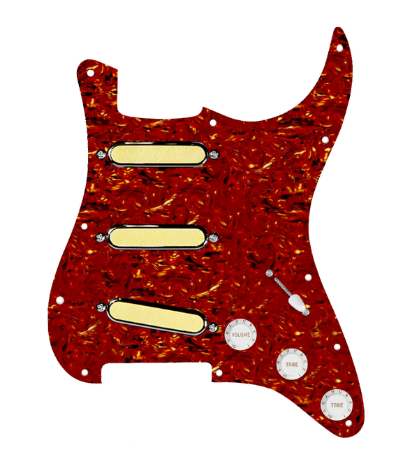 Gold Foil Loaded Pickguard for Stratocasters® - SLPG-GLDFL-W-TPG-S5W