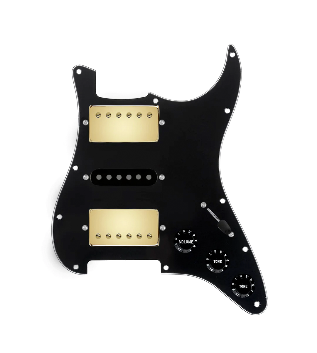 HSH Loaded Pickguard for Stratocasters® - SLPG-HSH-SMTH-G-TVTG-B-BPG