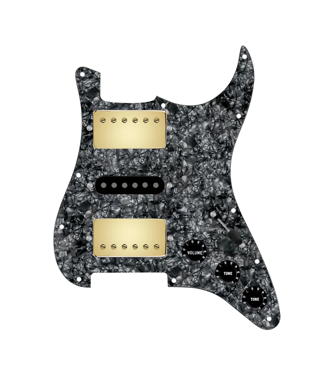 HSH Loaded Pickguard for Stratocasters® - SLPG-HSH-SMTH-G-TVTG-B-BPPG