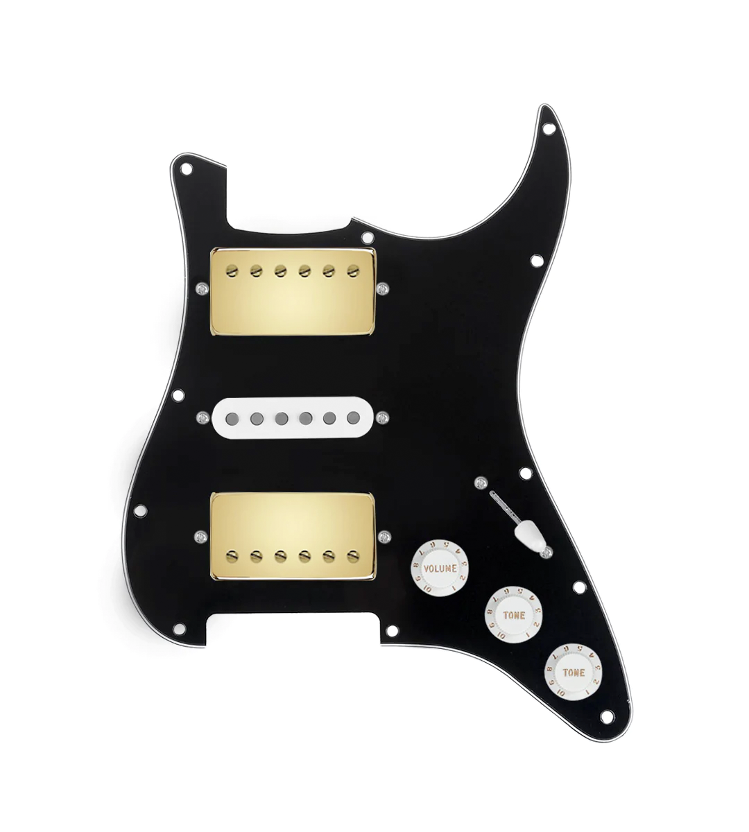HSH Loaded Pickguard for Stratocasters® - SLPG-HSH-SMTH-G-TVTG-W-BPG