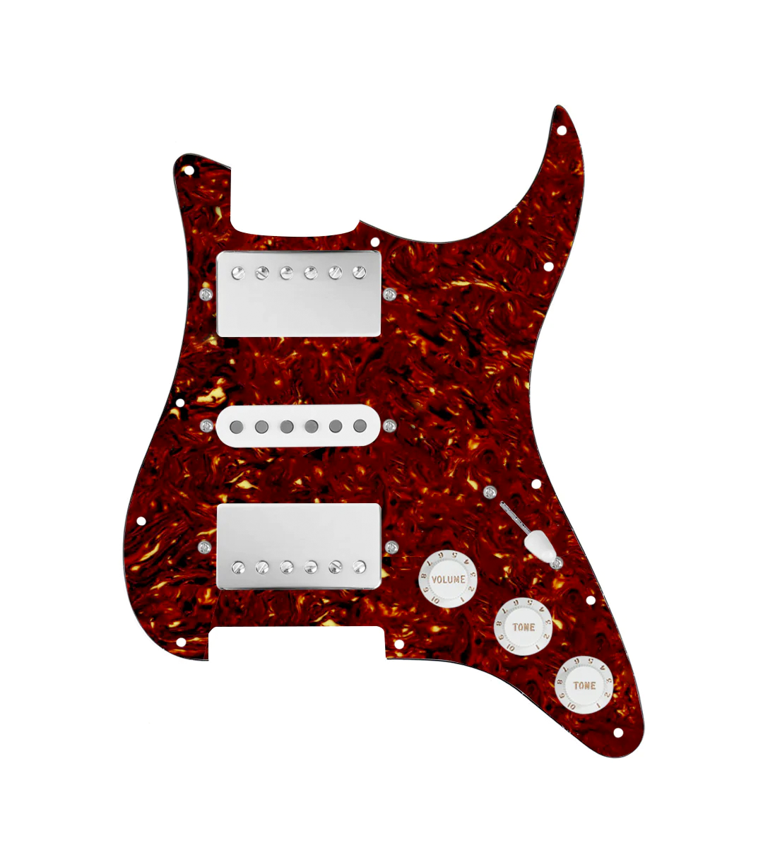 HSH Loaded Pickguard for Stratocasters® - SLPG-HSH-SMTH-N-TVTG-W-TPG