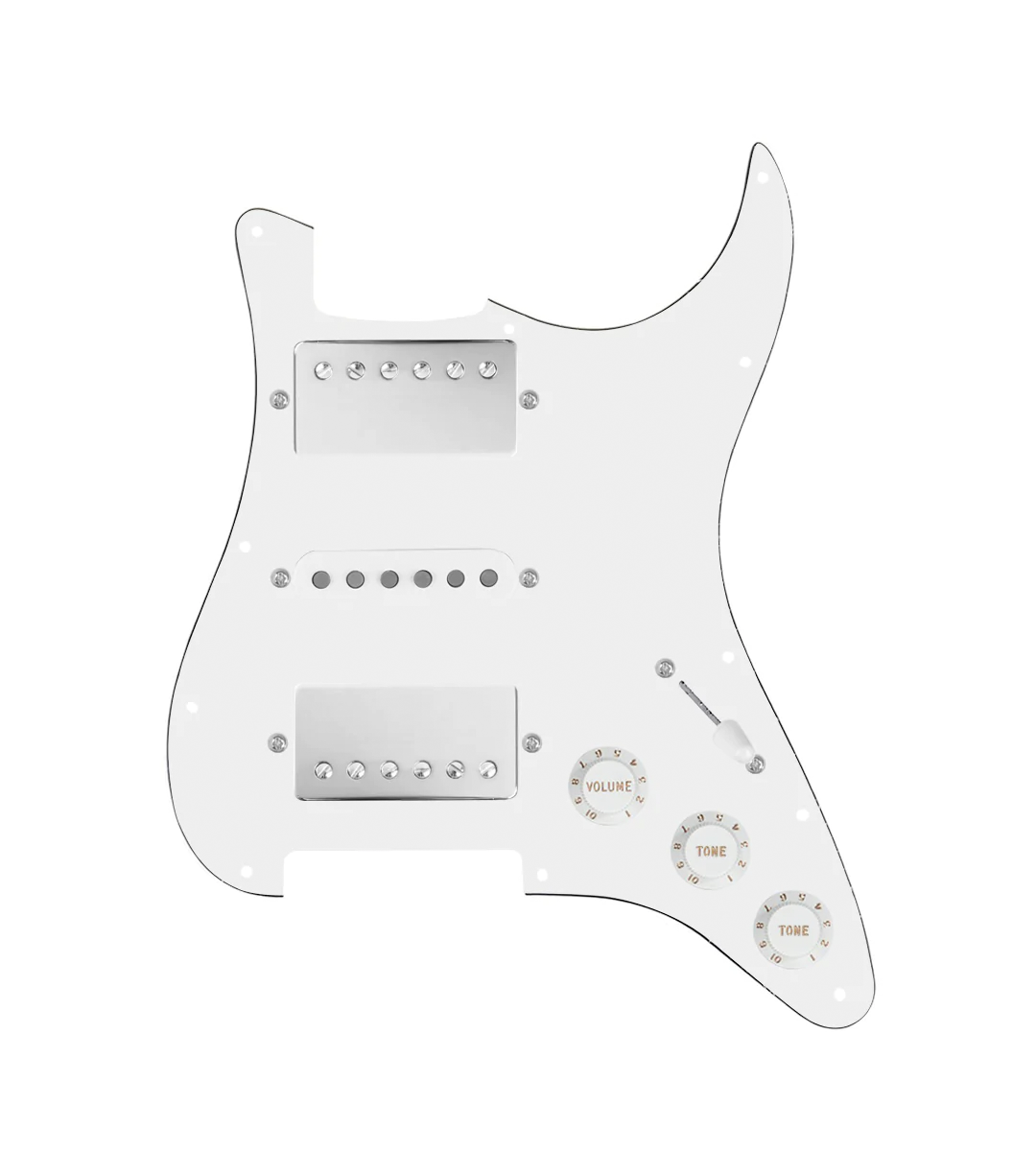 HSH Loaded Pickguard for Stratocasters® - SLPG-HSH-SMTH-N-TVTG-W-WPG