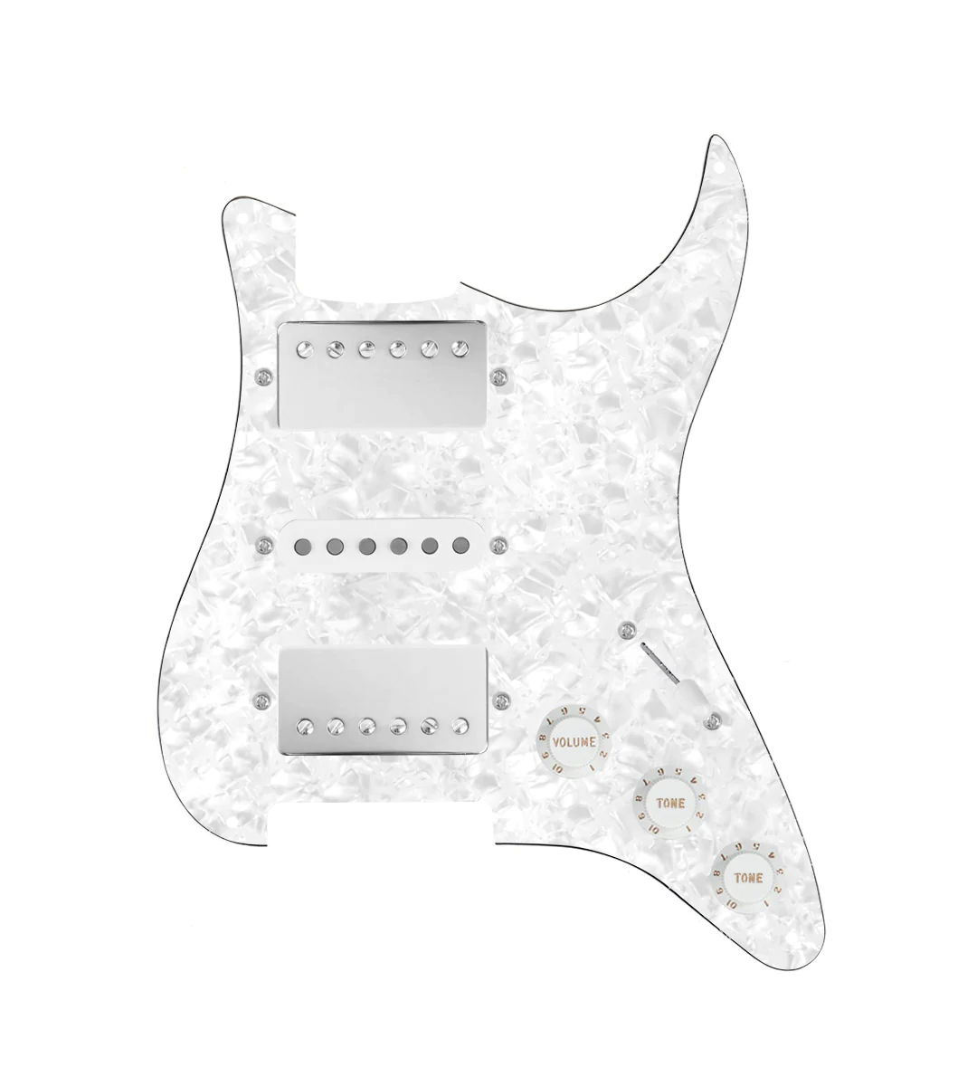 HSH Loaded Pickguard for Stratocasters® - SLPG-HSH-SMTH-N-TVTG-W-WPPG