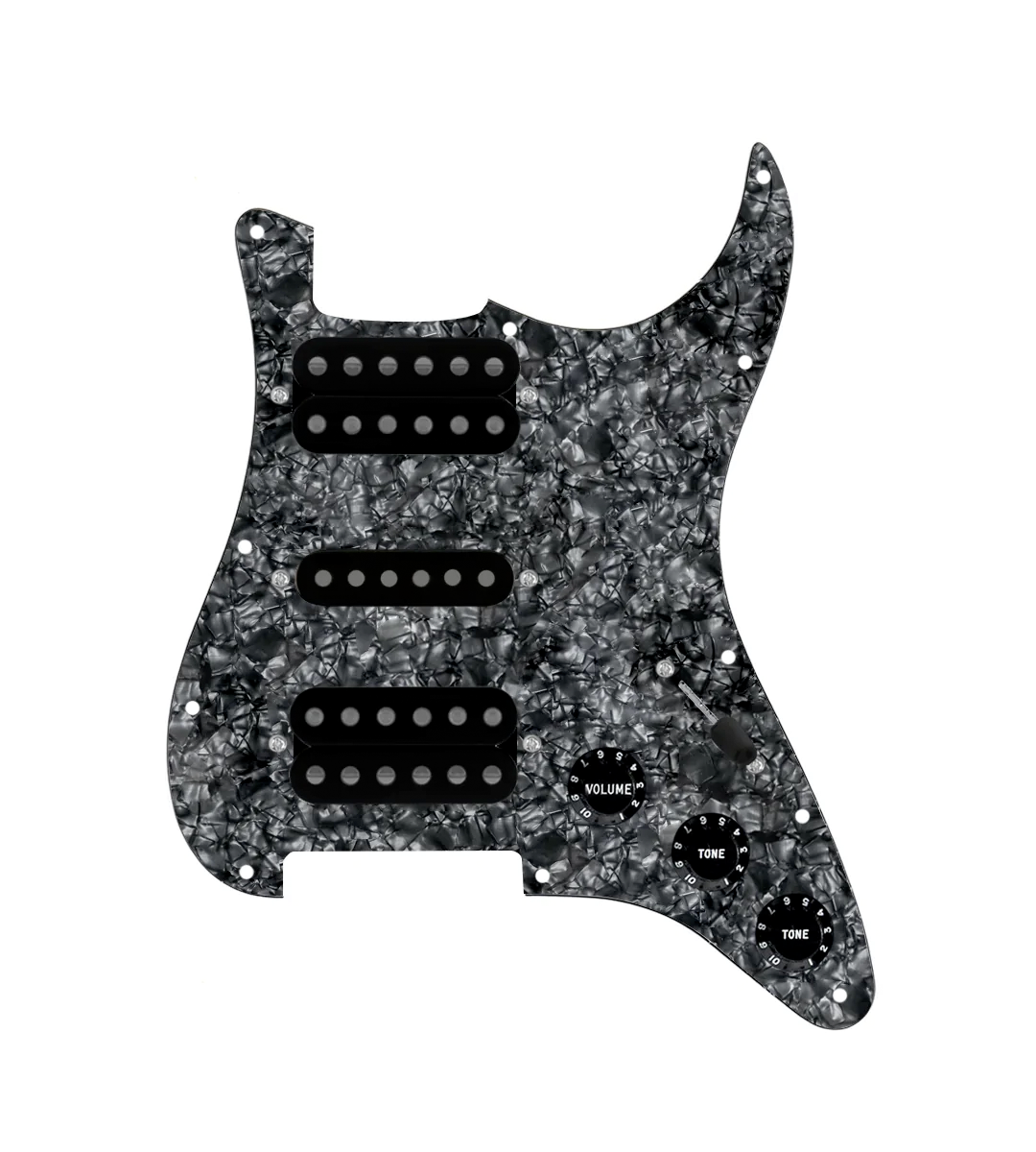 HSH Loaded Pickguard for Stratocasters® - SLPG-HSH-SMTH-UC-TVTG-B-BPPG