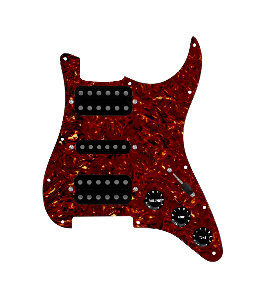 HSH Loaded Pickguard for Stratocasters® - SLPG-HSH-SMTH-UC-TVTG-B-TPG