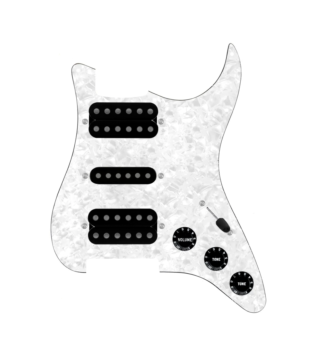 HSH Loaded Pickguard for Stratocasters® - SLPG-HSH-SMTH-UC-TVTG-B-WPPG
