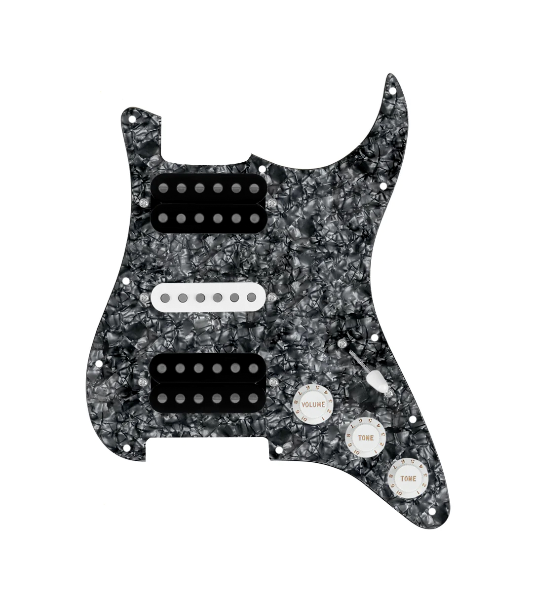 HSH Loaded Pickguard for Stratocasters® - SLPG-HSH-SMTH-UC-TVTG-W-BPPG