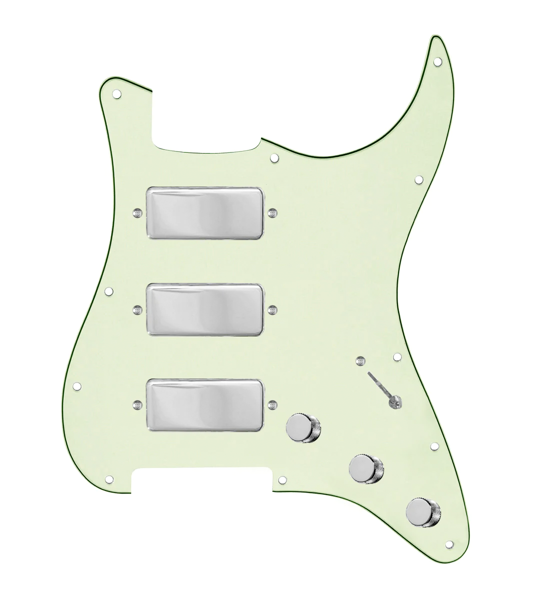 Stadium Triple Mini Humbucker Loaded Pickguard for Stratocasters® - SLPG-STD-MGPG-S7W-500K