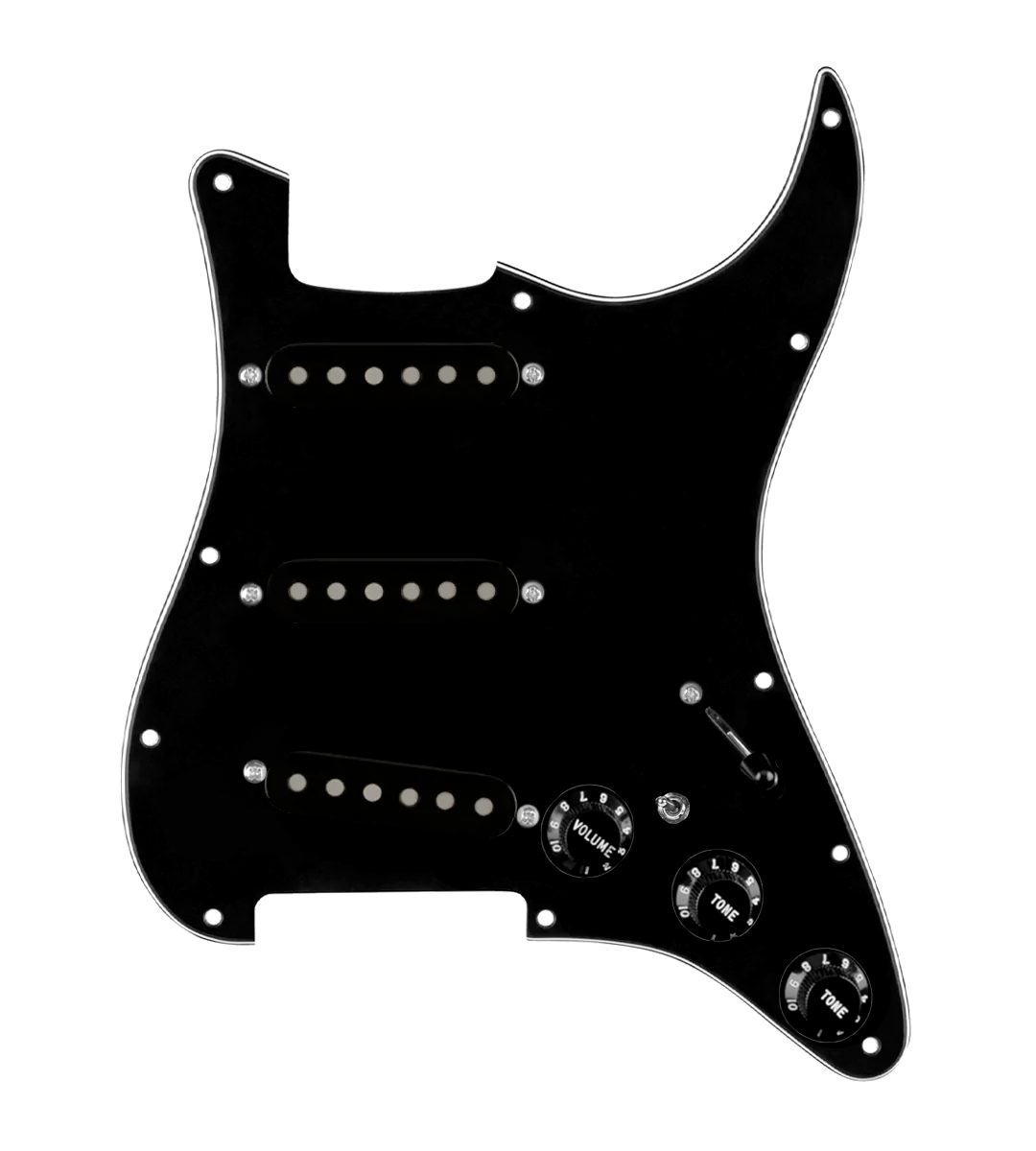 Texas Growler Loaded Pickguard for Stratocasters® - SLPG-TGWL-B-BPG-S7W-MT