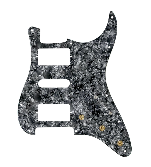 Pre-Wired HSH Stratocaster® Pickguard - SWPG-HSH-BPPG-S5W-HSH-BL