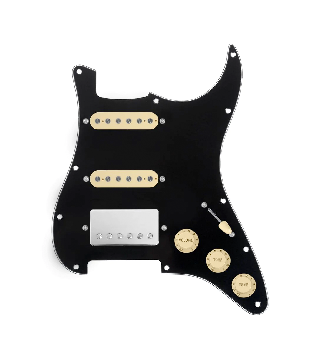 HSS Loaded Pickguard for Stratocasters® - HSS-COOL-N-TGRT-AW-BPG-AWKNB