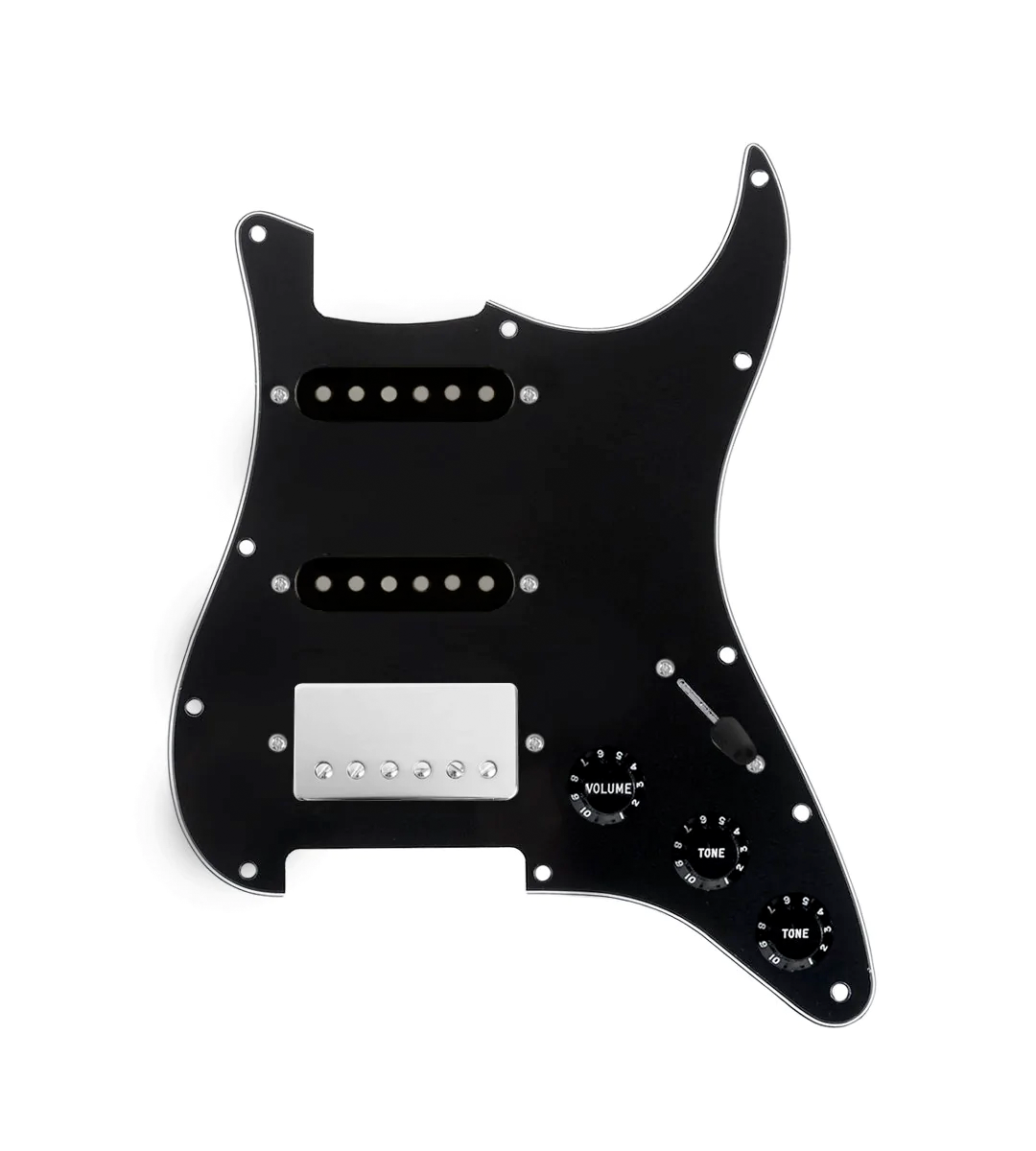 HSS Loaded Pickguard for Stratocasters® - HSS-COOL-N-TGRT-B-BPG-BKNB