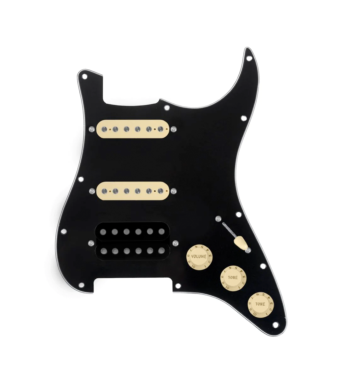 HSS Loaded Pickguard for Stratocasters® - HSS-COOL-UC-TGRT-AW-BPG-AWKNB