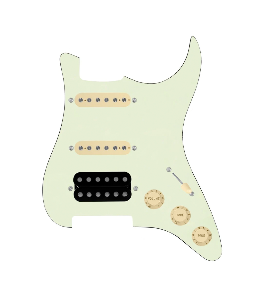 HSS Loaded Pickguard for Stratocasters® - HSS-COOL-UC-TGRT-AW-MGPG-AWKNB