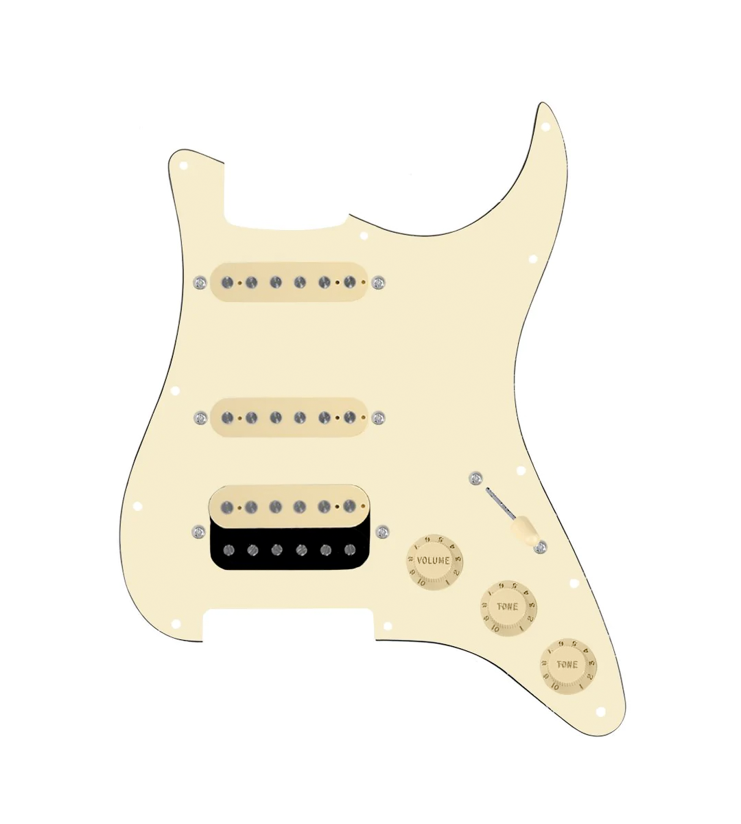 HSS Loaded Pickguard for Stratocasters® - HSS-RGNK-UC-TGWL-AW-AWPG-AWKNB