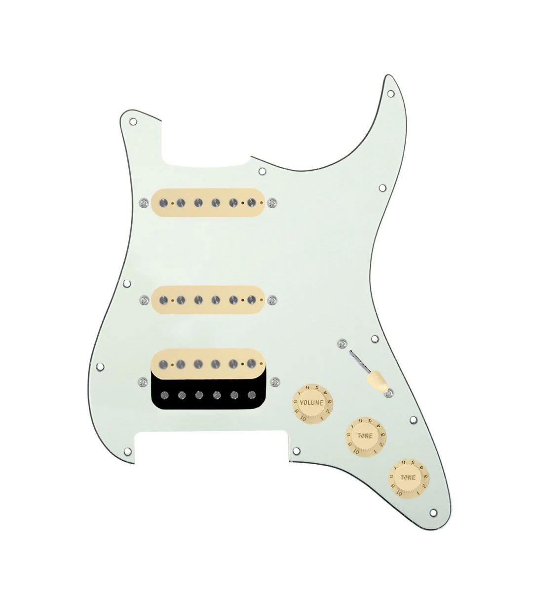 HSS Loaded Pickguard for Stratocasters® - HSS-RGNK-UC-TGWL-AW-MGPG-AWKNB