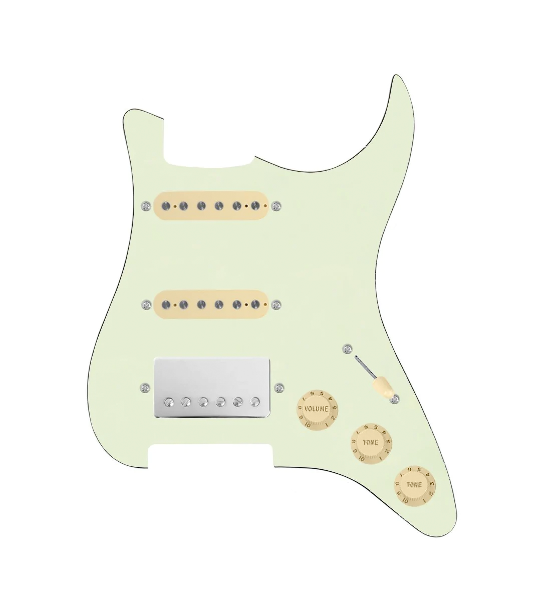 HSS Loaded Pickguard for Stratocasters® - HSS-SMTH-N-TVTG-AW-MGPG-AWKNB