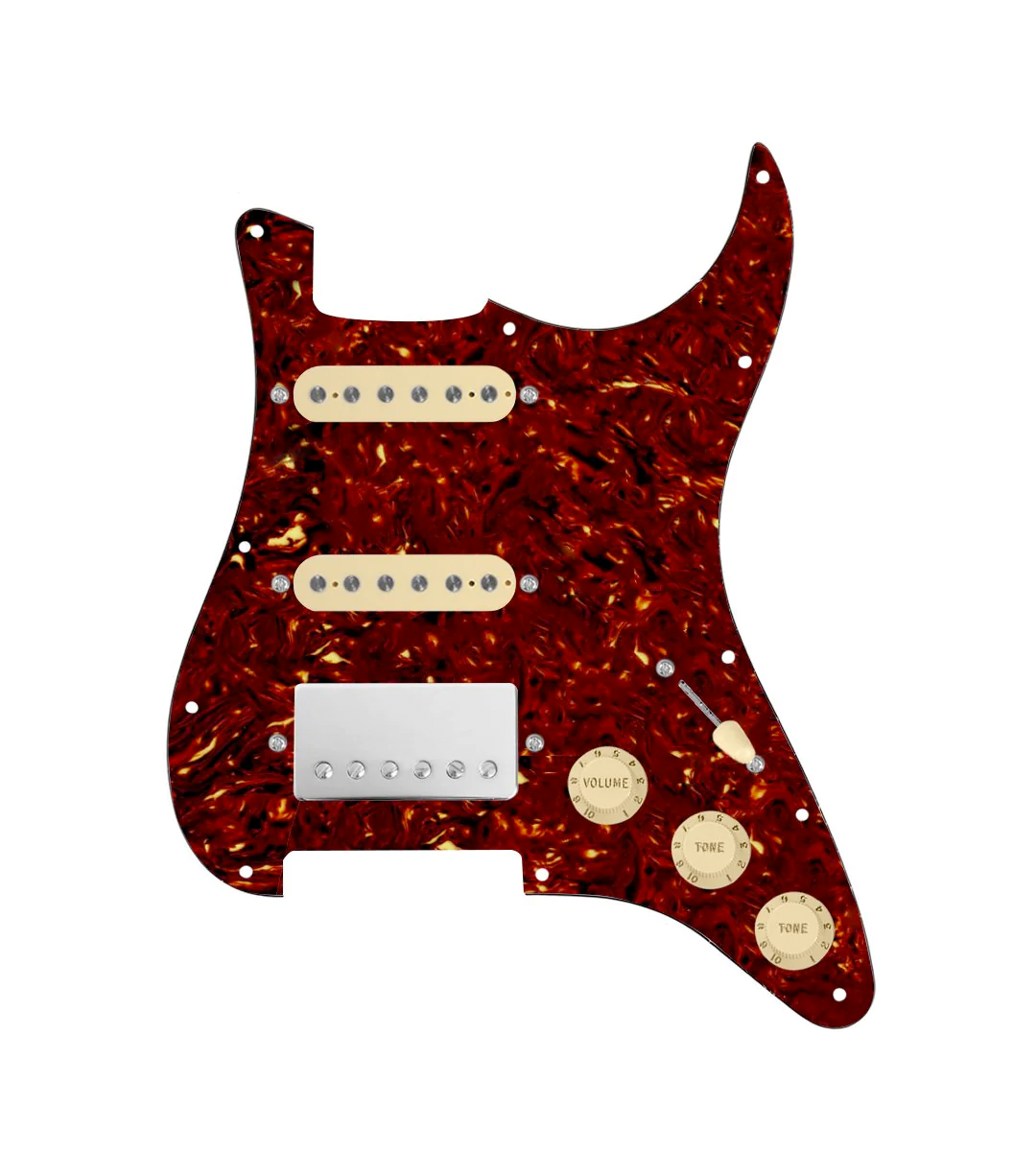 HSS Loaded Pickguard for Stratocasters® - HSS-SMTH-N-TVTG-AW-TPG-AWKNB