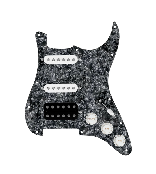 HSS Loaded Pickguard for Stratocasters® - HSS-SMTH-UC-TVTG-W-BPPG-WKNB