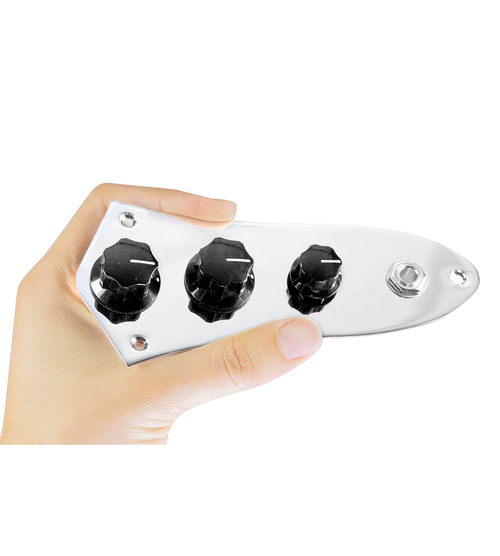 Jazz Bass® Standard Control Plate Upgrade - Chrome