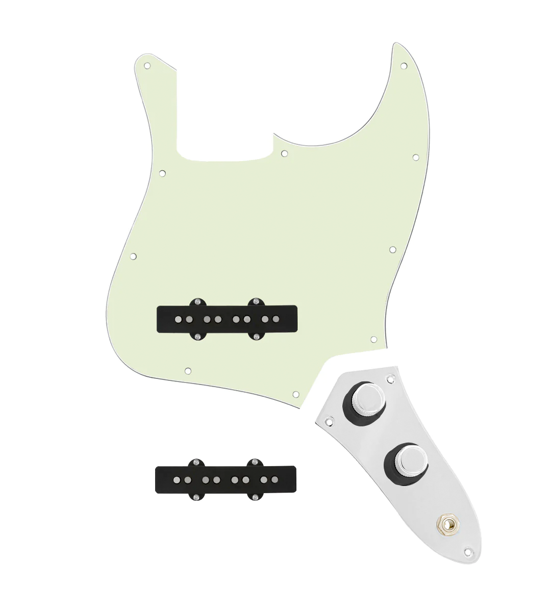 Jazz Bass® Loaded Pickguard - JBLPG-JPCKT-MGPG-JB-CON-CH-BK