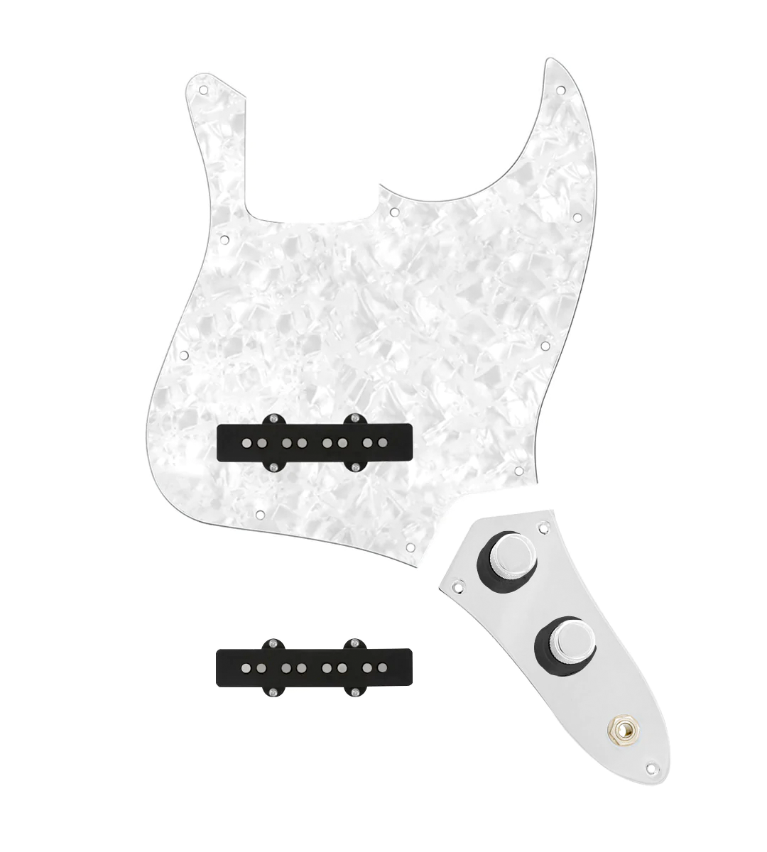 Jazz Bass® Loaded Pickguard - JBLPG-JPCKT-WPPG-JB-CON-CH-BK