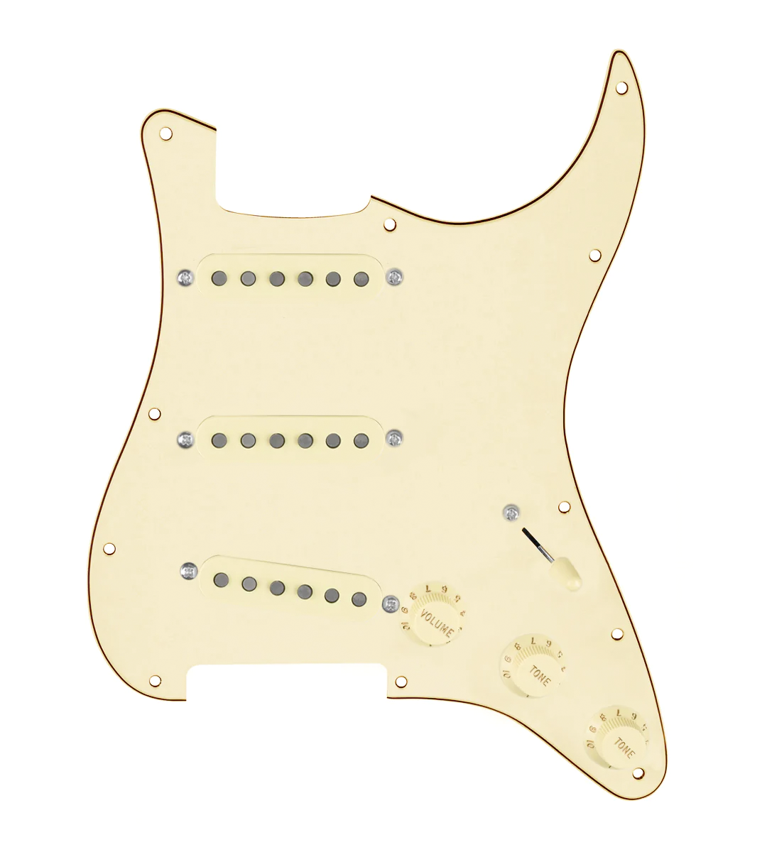 loaded strat pickguard 7 way cream