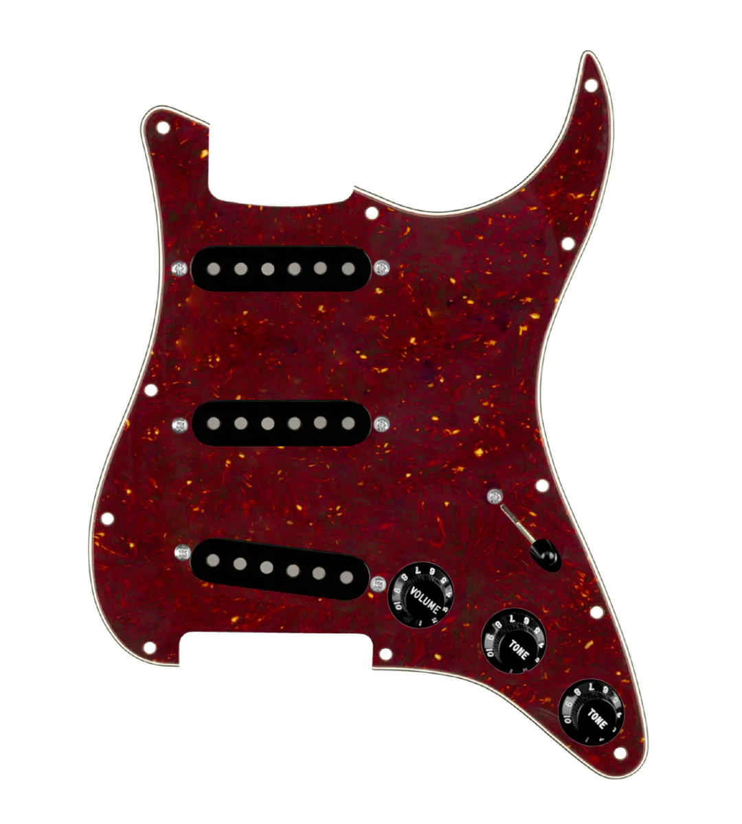 loaded strat pickguard 5 way pearl