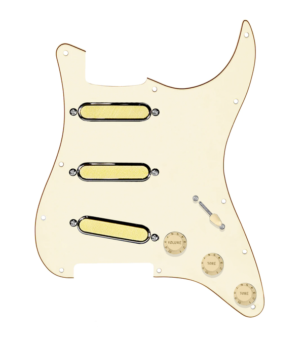 Gold Foil Loaded Pickguard for Stratocasters® - SLPG-GLDFL-AW-AWPG-S5W-BL-V