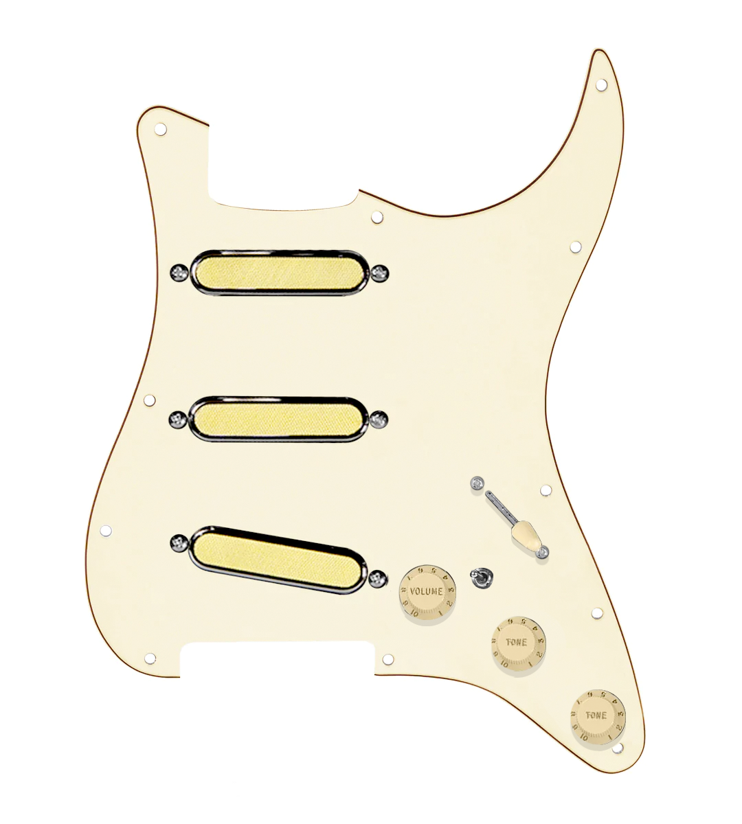 Gold Foil Loaded Pickguard for Stratocasters® - SLPG-GLDFL-AW-AWPG-S7W-MT