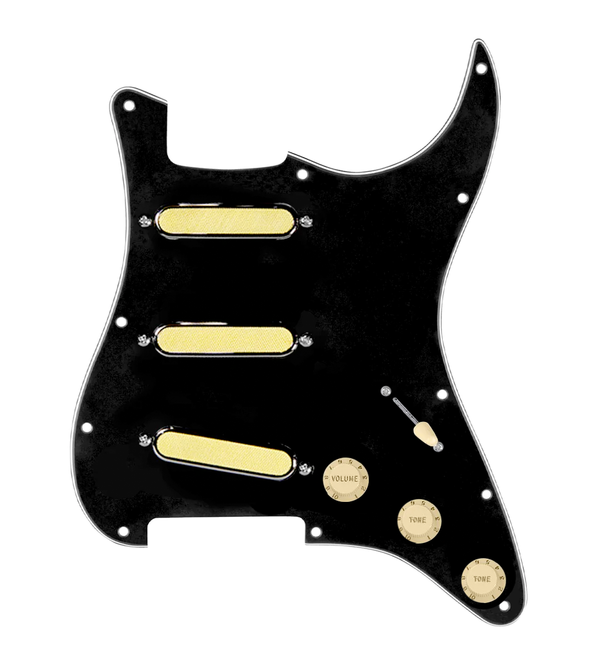 Gold Foil Loaded Pickguard for Stratocasters® - SLPG-GLDFL-AW-BPG-S5W-BL-V