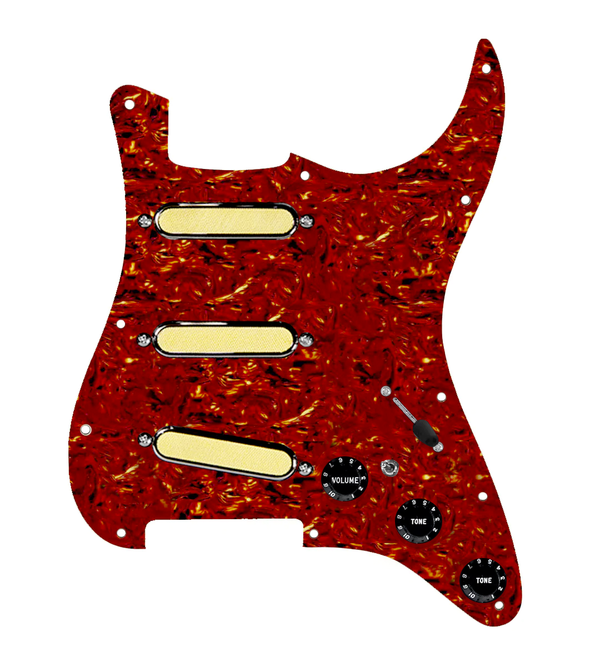 Gold Foil Loaded Pickguard for Stratocasters® - SLPG-GLDFL-B-TPG-S7W-MT