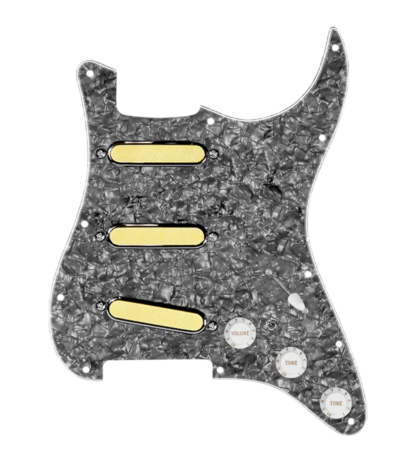 Gold Foil Loaded Pickguard for Stratocasters® - SLPG-GLDFL-W-BPPG-S7W-MT