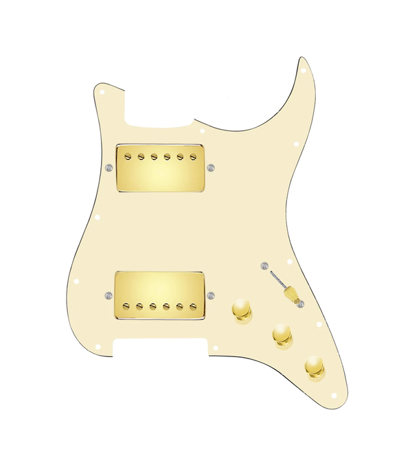 Hot And Heavy HH Loaded Pickguard for Stratocasters® - SLPG-HH-RGNK-G-AWPG-S3W-HH