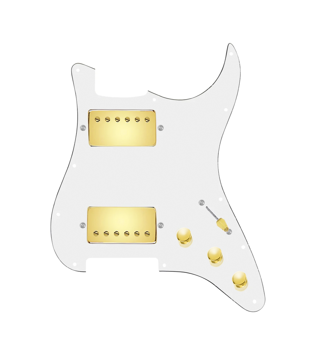 Hot And Heavy HH Loaded Pickguard for Stratocasters® - SLPG-HH-RGNK-G-WPG-S3W-HH