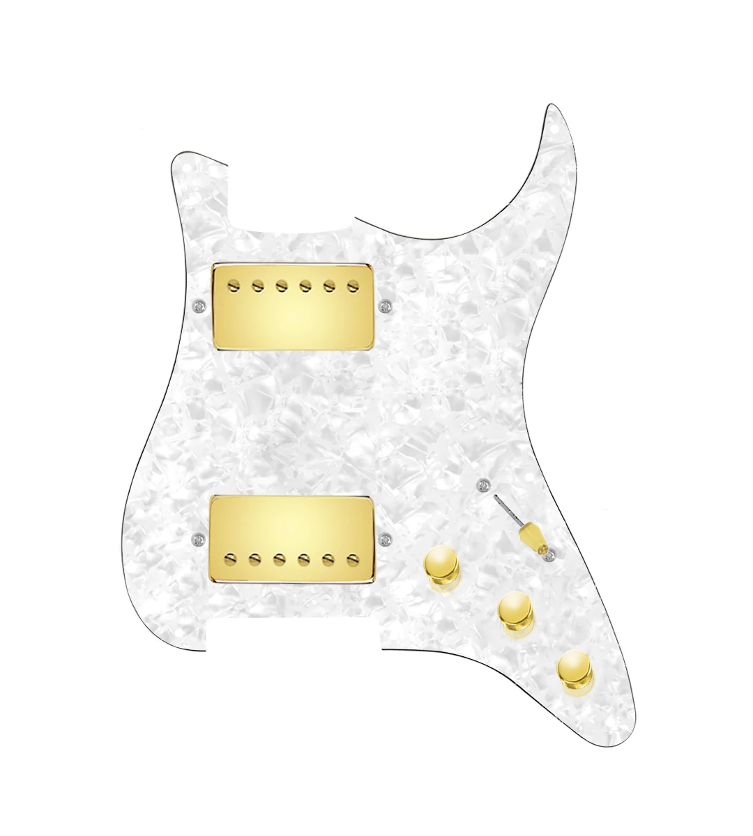 Hot And Heavy HH Loaded Pickguard for Stratocasters® - SLPG-HH-RGNK-G-WPPG-S3W-HH