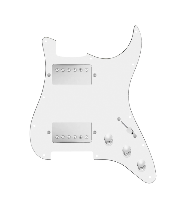 Hot And Heavy HH Loaded Pickguard for Stratocasters® - SLPG-HH-RGNK-N-WPG-S3W-HH