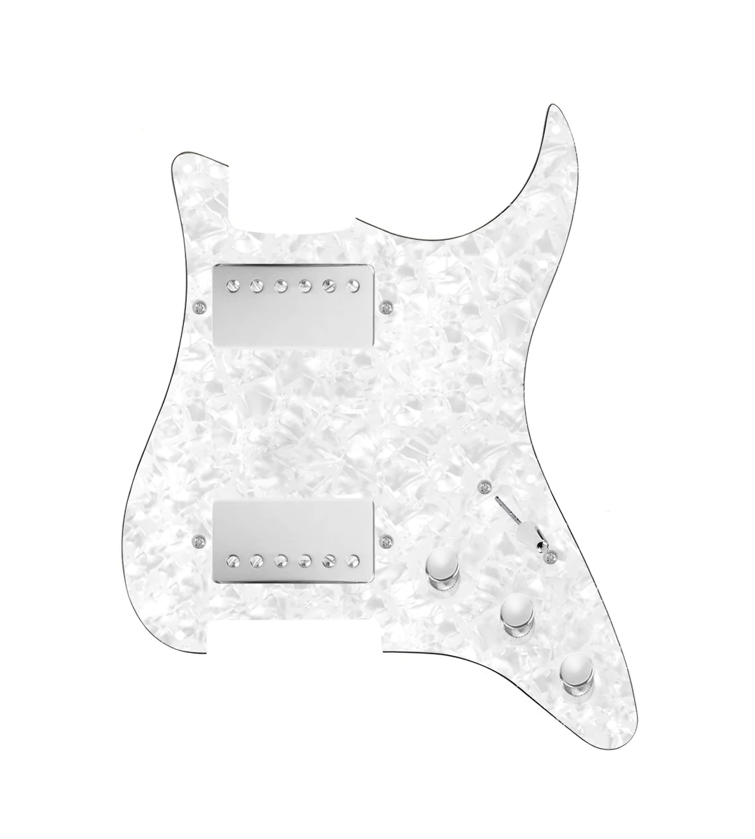 Hot And Heavy HH Loaded Pickguard for Stratocasters® - SLPG-HH-RGNK-N-WPPG-S5W-HH