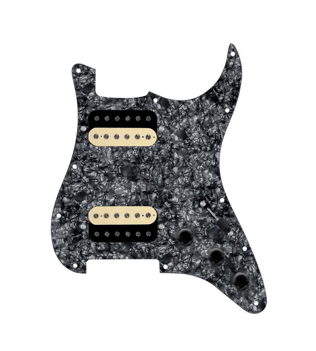 Hot And Heavy HH Loaded Pickguard for Stratocasters® - SLPG-HH-RGNK-UC-BPPG-S3W-HH