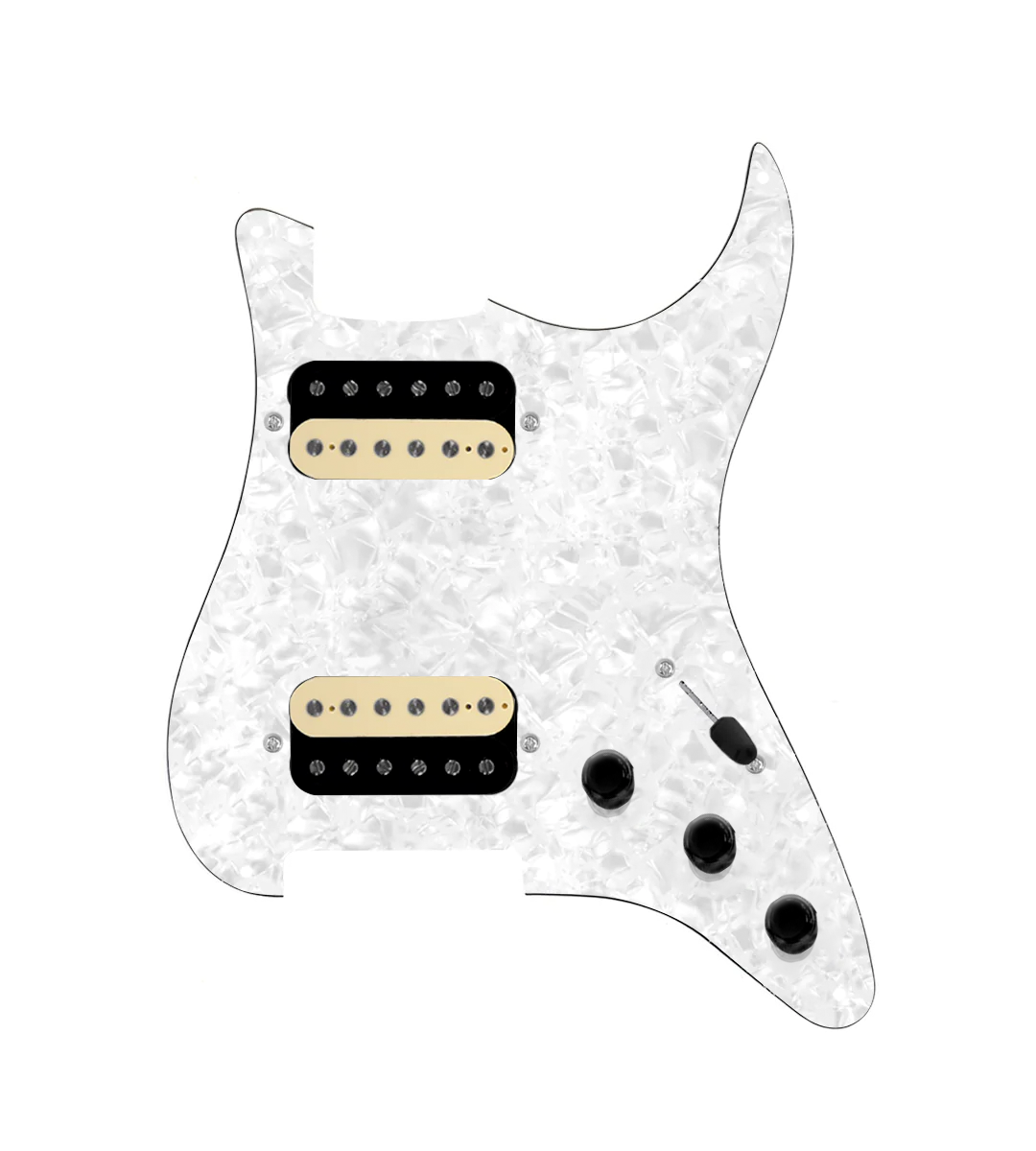 Hot And Heavy HH Loaded Pickguard for Stratocasters® - SLPG-HH-RGNK-UC-WPPG-S5W-HH