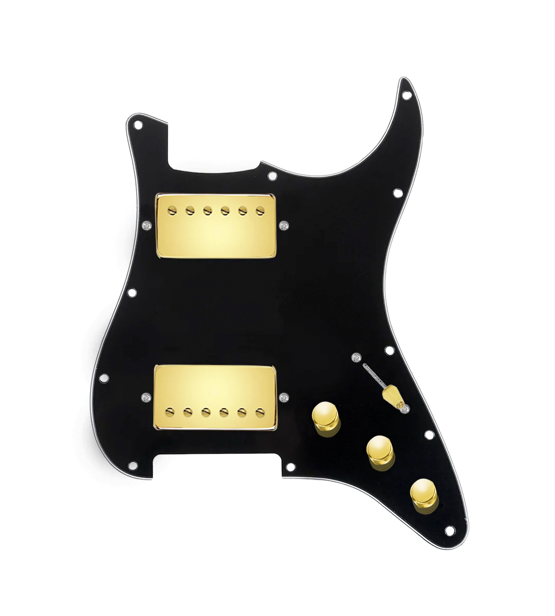 Hushed And Humble HH Loaded Pickguard for Stratocasters® - SLPG-HH-SMTH-G-BPG-S3W-HH