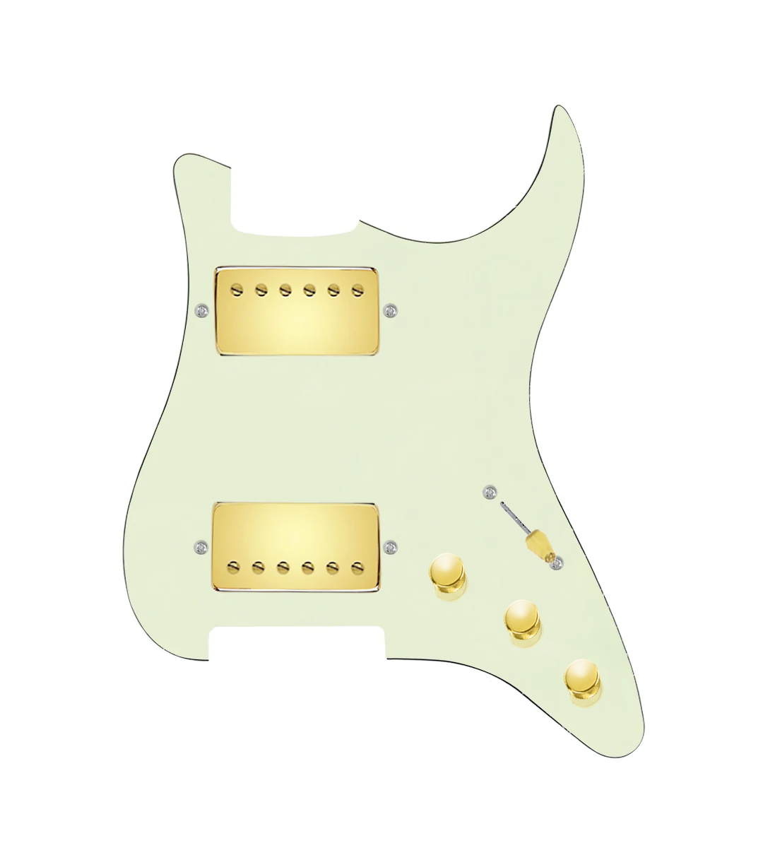 Hushed And Humble HH Loaded Pickguard for Stratocasters® - SLPG-HH-SMTH-G-MGPG-S5W-HH