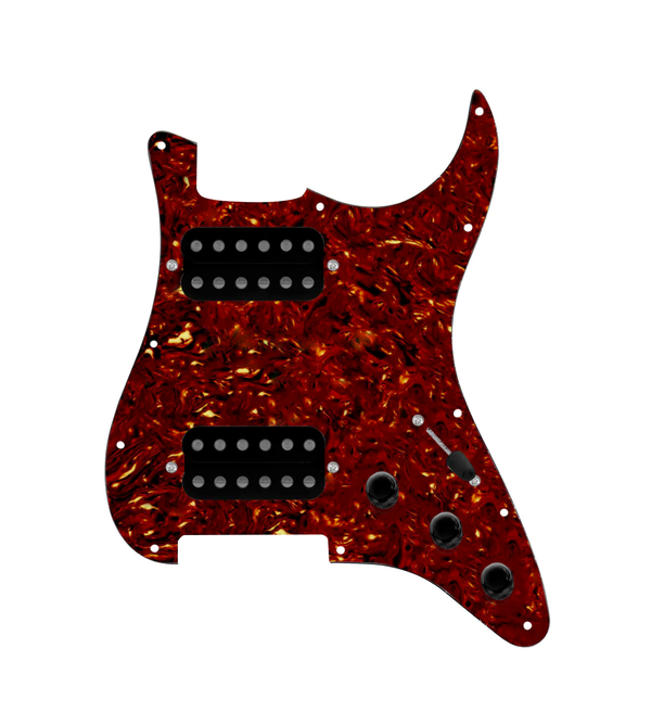 Hushed And Humble HH Loaded Pickguard for Stratocasters® - SLPG-HH-SMTH-UC-TPG-S3W-HH