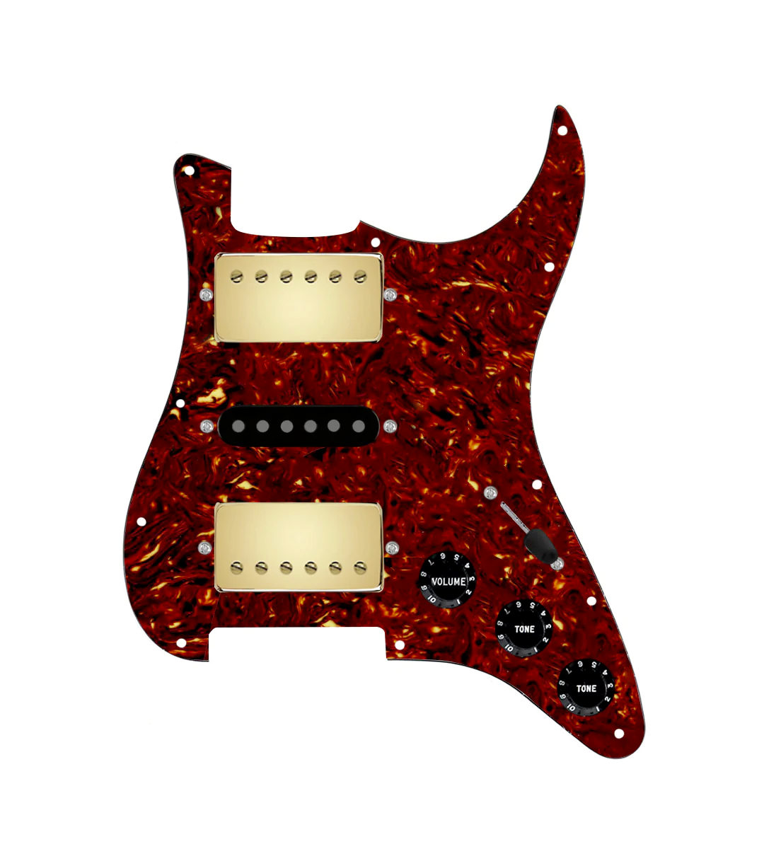 HSH Loaded Pickguard for Stratocasters® - SLPG-HSH-SMTH-G-TVTG-B-TPG